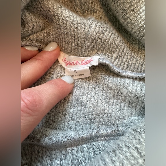 Ingrid & Isabel • Maternity Cowl Neck Tunic Sweater • Grey • Small - Picture 5 of 5